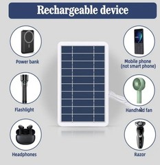 Mini Portable Solar Panel Charger 5V USB Outdoor Emergency Power For Camping