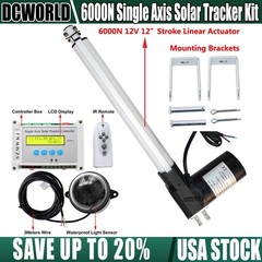 6000N Single Axis Solar Tracking W/ DC12V 12″ Linear Actuator W/ Controller Kits