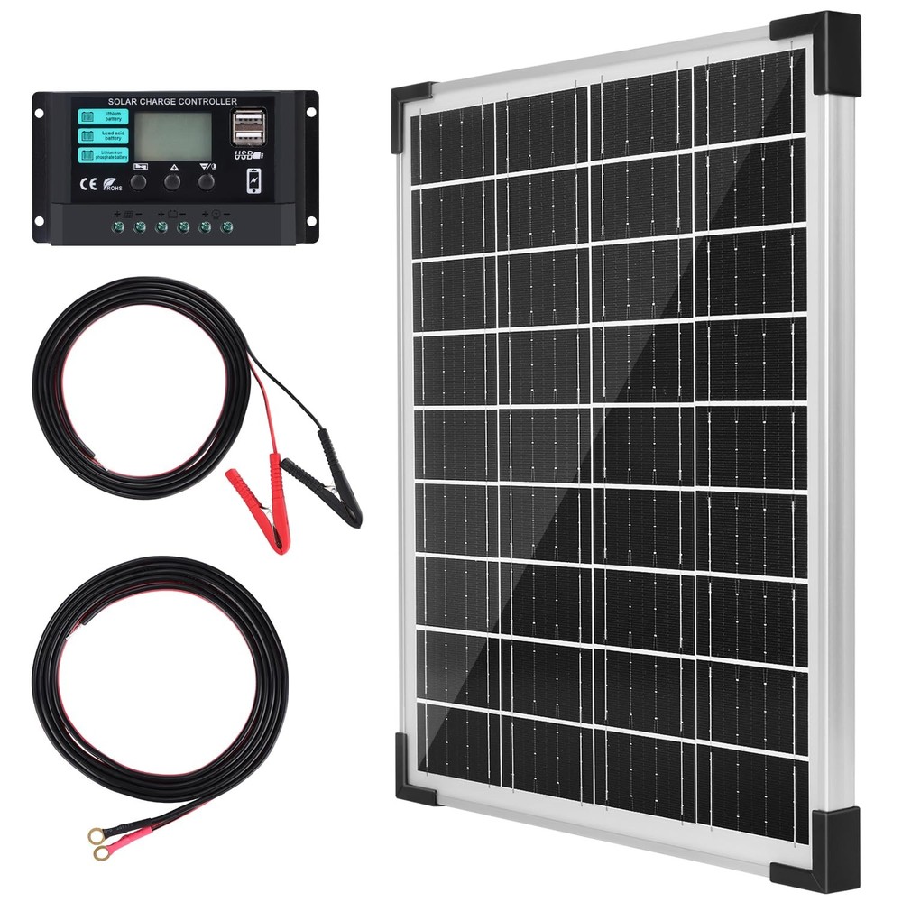 20W 12V Solar Panel Kit Battery Maintainer with Solar Charge Controller for RV