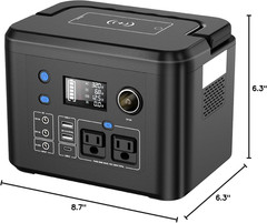Portable Power Station 350W, 260Wh/70,000Mah Backup Lithium Battery, 110V Pure S
