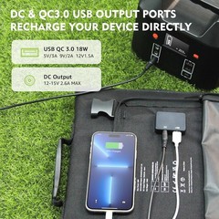 40W Solar Panel 40 Watt Foldable Solar Panel for Portable Power Station w/QC3…