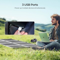 Open Box Renogy 200W Portable Solar Panel Blanket For Power Station Generator RV