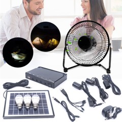 Portable Solar Power Panel Generator Kit Camping Battery Pack Power Station ~