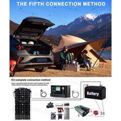 SOECOPO 30000W Peak Solar System Kit Flexible Panel for Camp Charger Off GridlN
