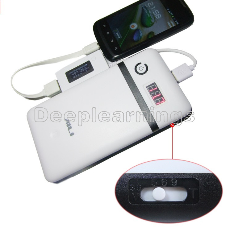 White 3.3A 5V 12V 21V Mobile Power Bank Battery Charger For Laptop Iphone