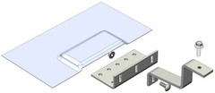 Magerack Top-Mount Tile Hook Bracket & Flashing Solar Panel Module Mount Racking