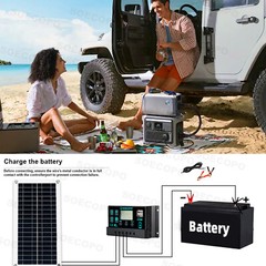 6000W Complete Solar Panel Kit Solar Power Generator 100A Home 220V/110V Syste