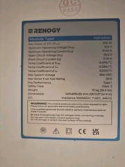 Renogy 200W 24V Monocrystalline N-Type 16BB Solar Panel RV Marine Farm