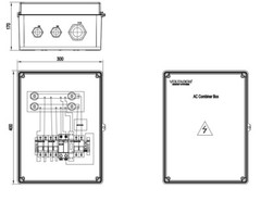 AC Combiner Box for Solar Inverters 8kw/11kW 2 Ways In 1 Way Out -Eastron SDM120