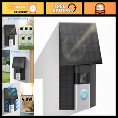 Solar Charger for Video Doorbells – Compatible with Ring 3/3 Plus/4 & Pro, 2 Pro