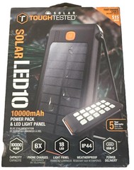 ToughTested “Solar LED10” 10000mAh Power Pack & LED Light Panel (TT-PBW-LED10)