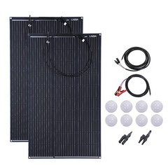 100W Mono Semi-flexible Solar Panel Kit +30A Controller for RV/Car battery/Home