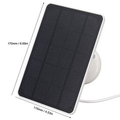 Solar Panel 4W Battery Charger Micro USB Camera Charging Solar Panel White