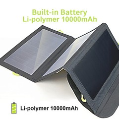 ALLPOWERS 5V 21W Foldable Solar Panel & 10000mAh Battery Outdoor Camping Hiking