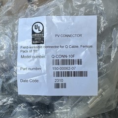 (Pack 10) Enphase Q Connectors Female for Open Q Cable Q-CONN-10F