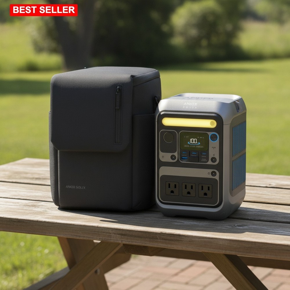 Portable Power Station 288Wh 300W LiFePO4 Backup Battery Travel Charging