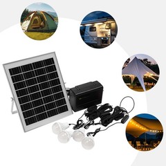 Power Station Solar Generator Lighting Kit Solar Light For Home Camping 12W