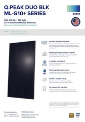 14 Qcells Q.PEAK DUO ML-G10+ 400W Monocrystalline Solar Panel High Efficiency