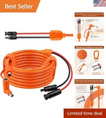 Solar to DC 8mm Charge Extension Cable 25FT,12AWG+14AWG Solar Cable with Sola…