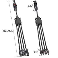 Solar Connectors Y Branch Parallel Adapter Splitter Solar Cable Wire Plug Tool