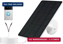 Solar Panel Charger Compatible with Ring Video Doorbell 3/3+/4, Battery Video Do