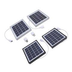 Portable Solar Panel Charger 2pcs Monocrystalline Solar Panel 5W For Camping