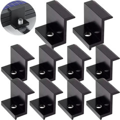 10Pcs Solar Panel End Clamps Aluminum Alloy AntiCorrosion PV Mounting Accessorie