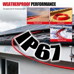 20ft Solar Panel Extension Cable 10AWG PV Wire Flexible Wire Connectors 6 Pairs