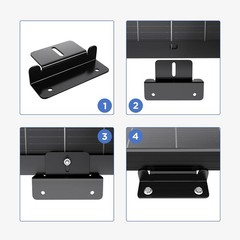Solar Panel Mounting Z Brackets, Lightweight Aluminum Corrosion-Free Mounting Br