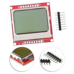 84×48 LCD Display Module with White Backlight for Microcontroller Projects