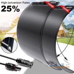 200W (2 x 100) Mono Solar Panel Off-Grid 9BB for RV/Boat/Cabin/ Camping Battery