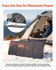 VEVOR 400W Foldable Solar Panel 24% High-Efficiency Portable Mono Solar Panel