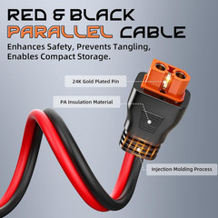 20FT 12AWG Solar to Xt60I, 3 6 10 16 20 25FT Solar Panel Connector to Xt60I-F A