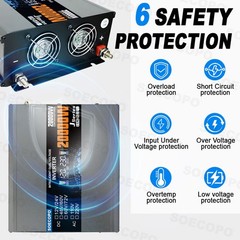 20000W Peak Solar System Kit Flexible Panel DC 12V/24V To AC 110V/220V Inverter
