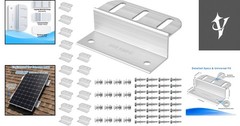 Corrosion-Resistant Aluminum Z Brackets – Complete 16-Piece Solar Mount Kit